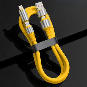 4-IN-1 USB Type C To USB C Cable PD Fast Charger Wire For iPhone 17 Pro Max 16 15 14 iPad Xiaomi Android Tablet C-C Data Cord