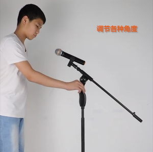 ขาตั้งไมค์ ขาตั้งไมโครโฟน แบบตั้งพื้น ขาตั้งไมค์โครโฟนบูม แบบ 3 ขา ขาตั้งไมโครโฟน 2in1 สำหรับไมค์ไร้สายและไมค์สาย AUTOLock สูงต่ำ ขาตั้งไมค์บูม