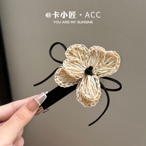 รัดผมที่ทำจากใบไม้สไตล์ฝรั่งเศสสำหรับวันหยุดชายหาด ทรงเรียบง่าย หางม้า ระดับไฮเอนด์ เครื่องประดับผม รัดผม