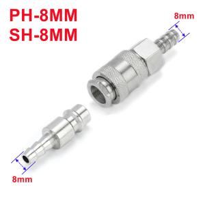 1 Set Quick Connect Pneumatic Coupler 6/8/10mm European Standard for Air Tools SH/PH Type Brass Industrial Fitting
