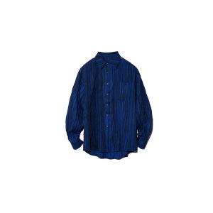 Roaringwild | Pleated Texture Long Sleeve Shirt