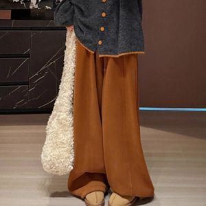 XUECAIQI | Old Money Style Turn-down Collar Cardigan and Pants Set Female