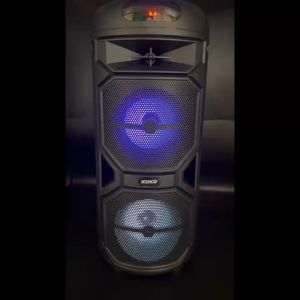 Big Wireless Speaker Extra Super Bass 6800W double 4.5 inch Blluetooth Speaker Multifunction Portable Stereo HiFi Karaoke Audio System High Quality Sound With Wired Mic USB MP3 Player FM Radio Party Disco RGB Light Volume adjustment knob Digital Display