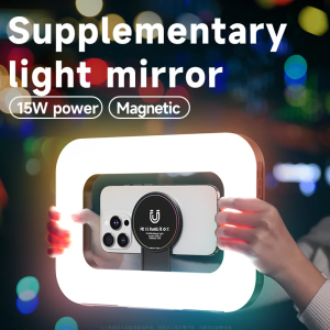 RGB Magnetic Handheld Ring Fill Light - Rechargeable for Phone Live Streaming Photography Desktop & Camera Cage Selfie Lightin