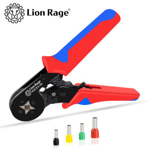 Manual crimping tool for ferrule terminals HSC8 6-4 ferrule crimping pliers Electrical fixture set Wire head 0.25-10mm ² 23-7AWG