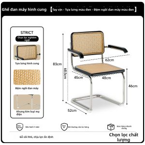 XIANGNANSONG | Ghế Ăn Bữa Sang Trọng Bền Từ Mây Tre