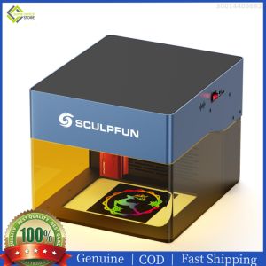 【Authentic/COD】Sculpfun iCube Pro 5W Laser Engraver Portable Laser Engraving Machine with Smoke Filter Temperature Alarm Ultra Fine 0.06mm Laser Spot 130x130mm Engraving Area Eye Protection Shield Support BT Type-C Connection