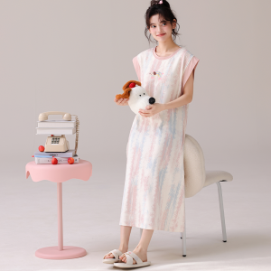 Baisina | Cotton Sweet Spaghetti Strap Thin Home Dress with Padding