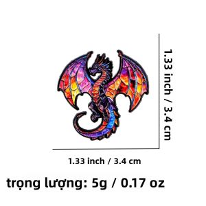 Bandai | Trâm Cài Hình Rồng Anime Bằng Hợp Kim Phù Hiệu Trang Trí Quần Áo Và Ba Lô Đồ Trang Trí Hoạt Hình ACG Dành Cho Người Lớn
