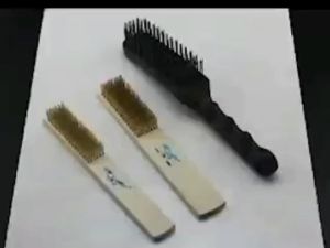 12pcs Steel Brush Wood Handle Copper Wire Brush Removal Rust Handheld Copper Wire Brush