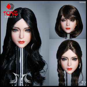 YMTOYS YMT049 1/6 Asia Beauty Girl with Black/Brown Hair Blue Eyes Head sculpture Fit 12 Female PH JIAOU Action Figure Dolls