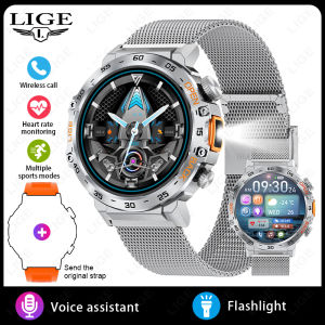 LIGE | LIGE Hot Smart Watch Outdoor Sports Health Sleep Monitoring Wireless Call Flashlight Waterproof Smartwatch For Android IOS