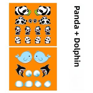 Car Scratch Cover Stickers Body Bumper Small Area Scratch Cover Cute Panda Decoration Sticker Decal Auto Accessories