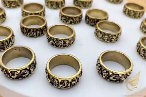 Nhẫn Phong Thủy Khắc Mười Hai Con Giáp Bằng Đồng Thau Chiêu Tài Hút Lộc - Đồ Đồng Thuận Tâm