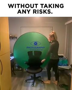 【Fast Shipping】142cm Portable green screen webcam round background gaming chair green Chromakey backdrop