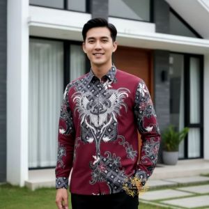Dian fashion kemeja batik pria lengan panjang -Hem Batik Pria Lengan panjang