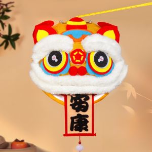Lion Lantern Bride Wedding Wedding Photography Props Paper-Cut Colorful Dragon Xi Word Bridesmaid Morning Gowns Dragon Lion Dance Ornaments
