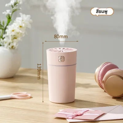 JIFANPAUL | เครื่องทำความชื้นในรถ USB พร้อมไฟสีและเครื่องฟอกอากาศ