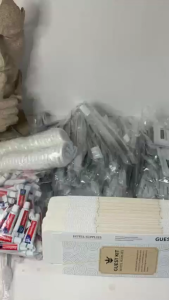 100sets 6in1 Guest Kit Hotel Supplies Travel Kit Soap Toothpaste Shampoo Toothbrush