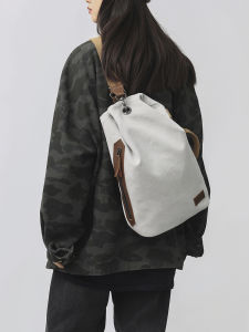 Casual Canvas Crossbody Bag Large Capacity Retro Sports Bag for Men And Women Fashionable Hong Kong Style Street Trend Bag