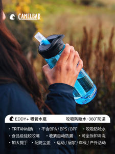 Large Capacity Plastic Straw Water Bottle Portable Sports Fitness Water Jug for Men And Women Camping Travel Outdoor Activities