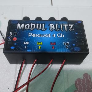 MODUL BLITZ PESAWAT 4 CHANNEL MENGGUNAKAN POTENSIO 12/24VOLT