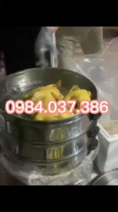 Nồi hấp gà ủ muối nồi hấp hải sản tôm cua chạy điện size 52cm 3 tầng