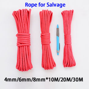 Salvage Fishing Magnet Rope Suitable for Powerful Neodymium Search Magnet Insurance Rope with Carabiner Dia 4/6/8mm x 10/20/30M