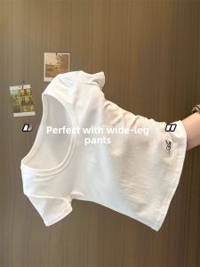 V.C.I | U-Neck Straight-Shoulder Fashionable Slim Fit Short Tee Shirt