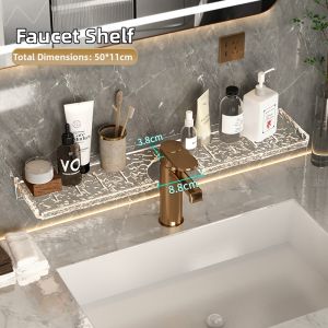 QIOEROUL | Luxury Acrylic Bathroom Organizer Shelf