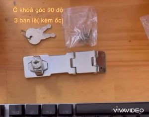 LOẠI 3 BẢN LỀ. Ổ KHÓA GÓC 90 ĐỘ KÈM CHÌA DÙNG CÀI ĐẶT KHÓA CỬA-TỦ-BÀN-HỘP TIỆN ÍCH. 000 1129
