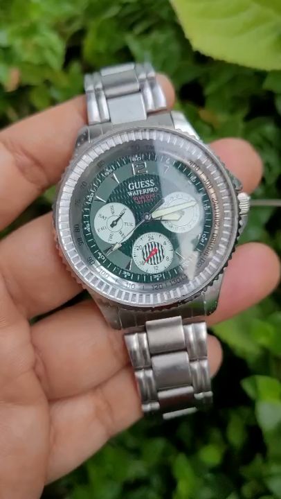 Đồng hồ nam cao cấp, hiệu GUESS, đồng hồ si Nhật, mặt tròn, size mặt 41mm cả núm, HCM