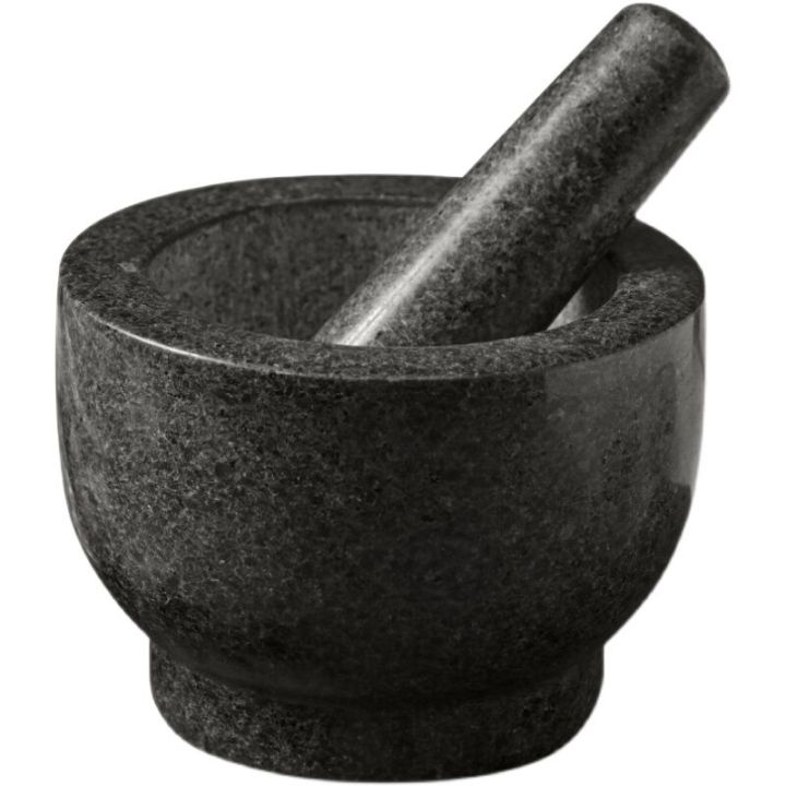 Natural Stone Garlic Smasher Pestle And Mortar Herb Grinder Home Use Garlic Mortar Peeler Press for Grinding Garlic Paste