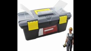 10 inch Double-Layer Tool Storage BoxHand Tool Case Portable Toolbox2 Layer Plastic Hand Tool Chest Storage Case.