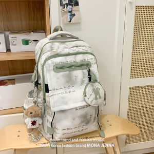 High Capacity School Backpack for Junior And High School Girls Casual Versatile Double Shoulder Bag Sweet College Style Waterproof