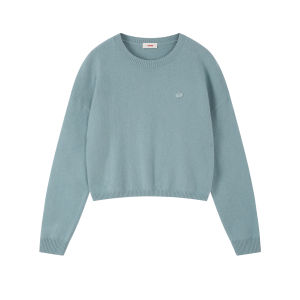 Loose Warm Knitted Sweater for Spring Autumn Short Style