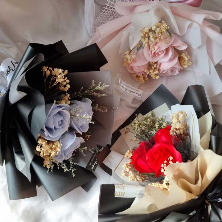 🔥JB Ready Stock🔥 Babybreath Bouquet Soap Rose Bouquet Flower Roses Soap ...
