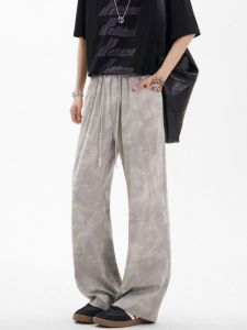 JIARONG | American Retro Dirty Fit Straight Pants Mens Summer Thin Loose Harem