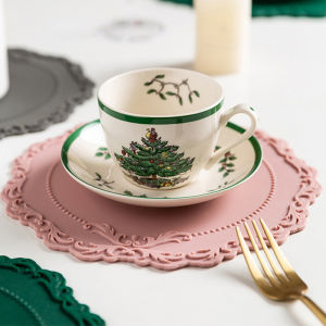 Fypo Silicone Placemats 12/23cm/35cm Nordic Style Plate Bowl Mat Round Coasters Heat-resistant Washable Cup Pad Table Mat Wear Oil Proof Pot Pan Mat Non-slip Dinner Mats Table Decoration Kitchen Restaurant