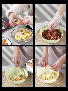 Reusable Air Fryer Silicone Pot Non Stick Baking Liner Heat Resistant Kitchen Cooking Mat Household Food Grade Bakeware Supplies