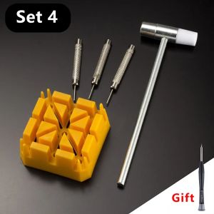 Watch Repair Tool Set Watch Link Band Slit Strap Bracelet Chain Pin Remover Adjuster Tool Kit for Professional Watchmak