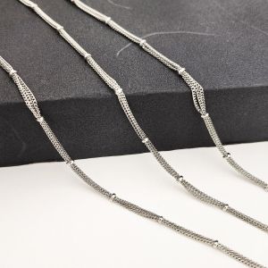 Pure Copper Flat Linked Chain Clips Ball Chain Necklace Hairpin DIY Jewelry Accessories Clothing Hanging Chains Fashionable