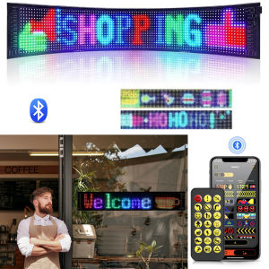 5V USB LED Screen Sign Scrolling Advertising Lights Bluetooth APP Control Message Display Board Logo Light Custom Text Pattern