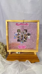 SPESIAL VALENTINE FRAME STICK LOVE 16 FOTO 3D CUSTOM UCAPAN DAN FOTO FREE KARTU UCAPAN DAN BOX HAMPERS