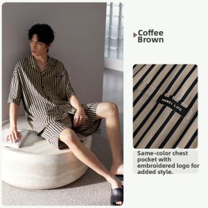 yuenei | Summer Cotton Short Sleeve Pajama Set