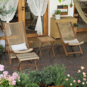 MEIQI | Foldable Lazy Recliner Sofa Rattan Chair