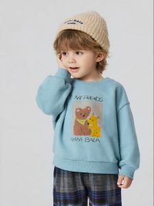 MINI BALA | Áo Hoodie In Hình Cotton Mềm Co Dãn Mini
