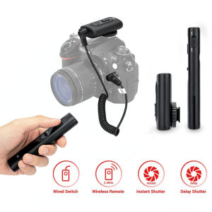 JJC RF-SWA 50 Meter Wireless Remote Control Stick 2.4GHz Radio Shutter Release Cable Switch Cord for DSLR Camera Canon EOS R3 R5 R5C 50D 40D 30D 20D 20Da 10D 7D 6D 5D 5DS R 1D 1Ds 1DX Mark IV III II D2000 D60 D30 3 1V