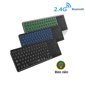 JOMAA | Bàn Phím Bluetooth Không Dây 2.4G Có Bàn Di Chuột Bàn Phím Đa Phương Tiện Có Thể Sạc Lại Có Đèn Nền 7 Màu Cho Máy Tính Xách Tay Máy Tính Bảng