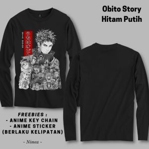 Kaos Panjang Obito Story Hitam Putih - Nimea